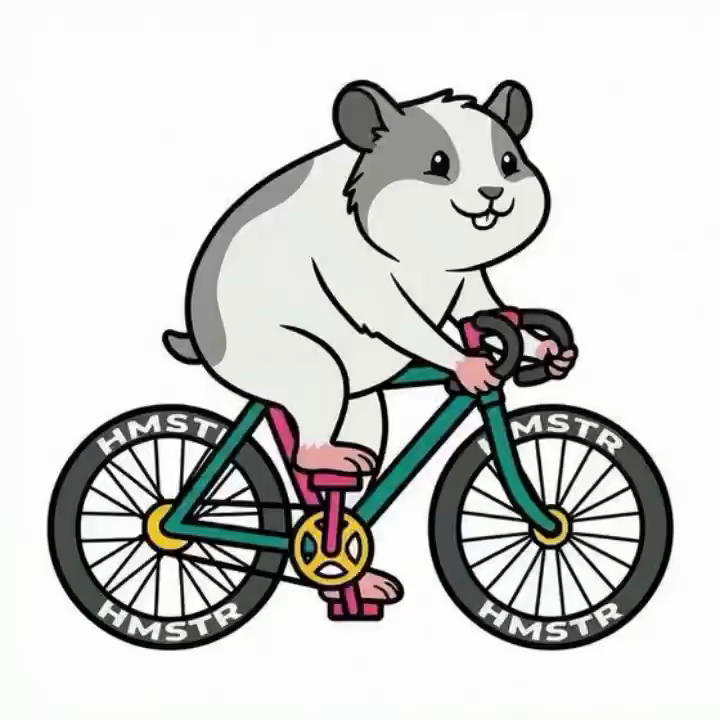 HMSTR on a bike